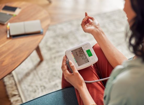 Symbolbild einer Bluthochdruck-Messung